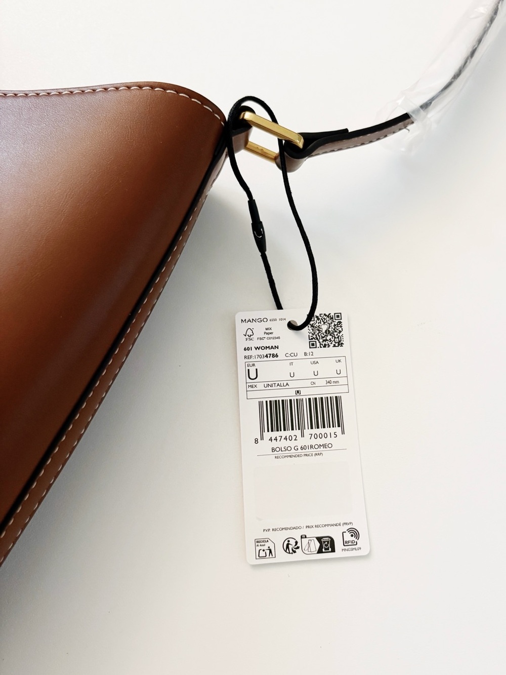 Mango Large Oval Shoulder Bag in Brown - Picture 9 of 11